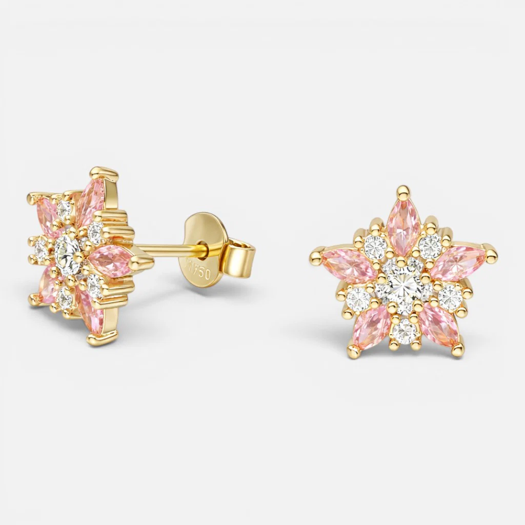 Aro Flor Amor Infinito Baño de Oro